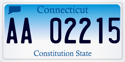 CT license plate AA02215