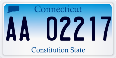 CT license plate AA02217