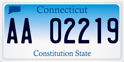 CT license plate AA02219