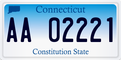 CT license plate AA02221