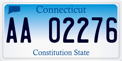 CT license plate AA02276