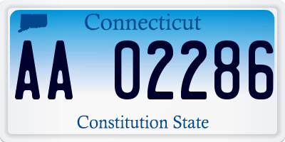 CT license plate AA02286