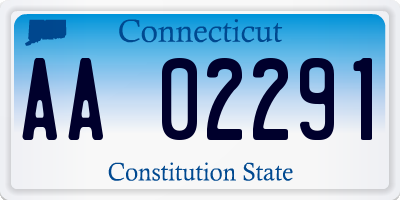 CT license plate AA02291