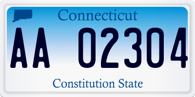 CT license plate AA02304