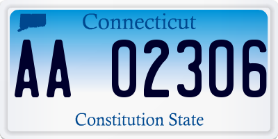 CT license plate AA02306