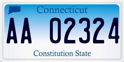 CT license plate AA02324