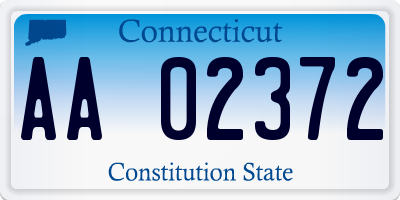 CT license plate AA02372