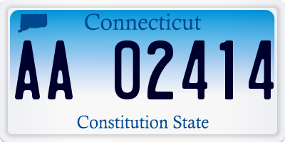CT license plate AA02414