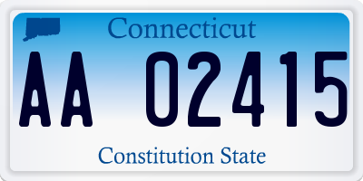 CT license plate AA02415
