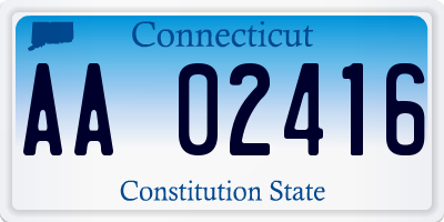 CT license plate AA02416