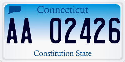 CT license plate AA02426