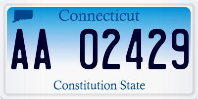 CT license plate AA02429