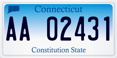 CT license plate AA02431