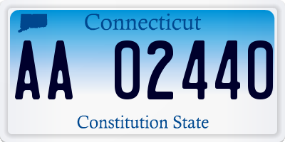 CT license plate AA02440