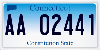 CT license plate AA02441