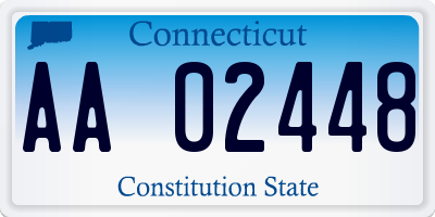 CT license plate AA02448