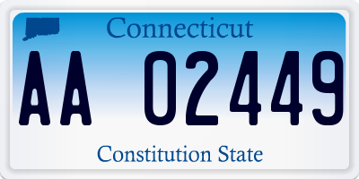 CT license plate AA02449