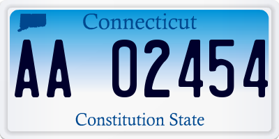 CT license plate AA02454