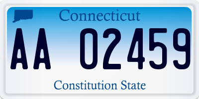 CT license plate AA02459