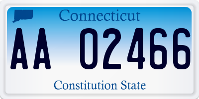 CT license plate AA02466