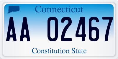 CT license plate AA02467