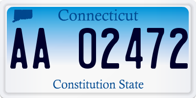 CT license plate AA02472