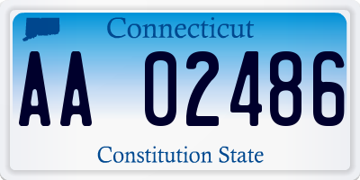 CT license plate AA02486