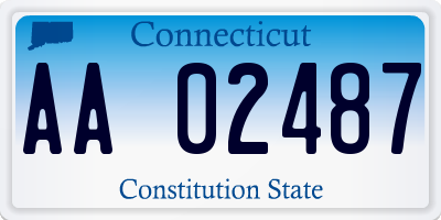 CT license plate AA02487