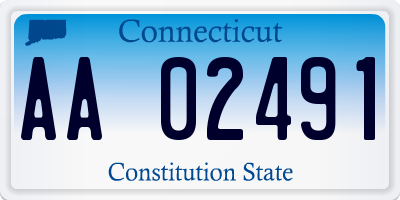 CT license plate AA02491