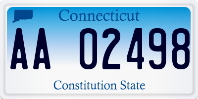 CT license plate AA02498