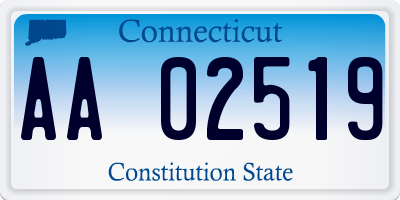 CT license plate AA02519