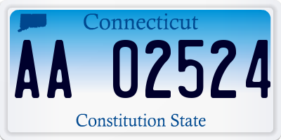 CT license plate AA02524