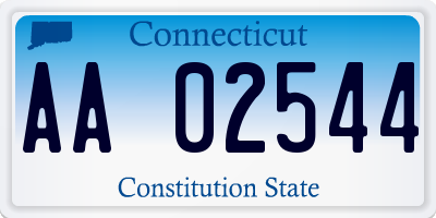 CT license plate AA02544