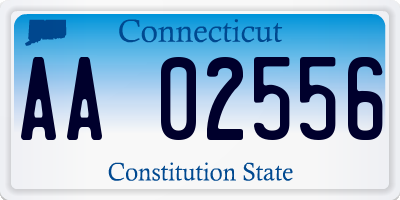 CT license plate AA02556