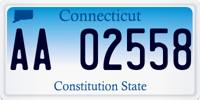 CT license plate AA02558