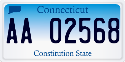 CT license plate AA02568