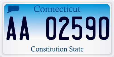 CT license plate AA02590