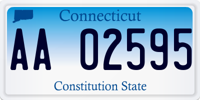 CT license plate AA02595