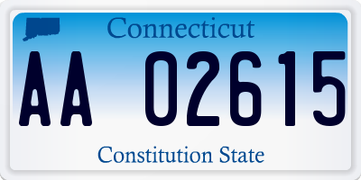 CT license plate AA02615