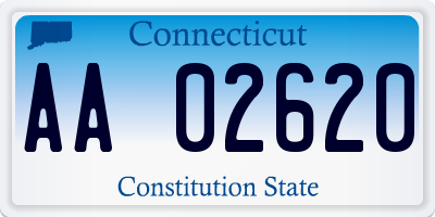 CT license plate AA02620