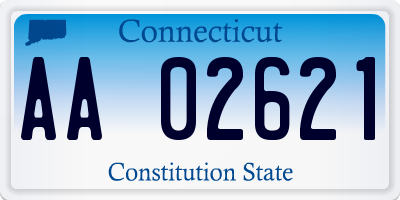 CT license plate AA02621