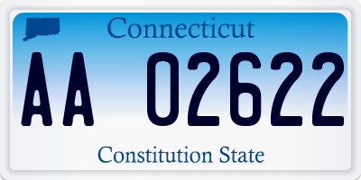 CT license plate AA02622