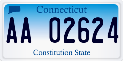 CT license plate AA02624