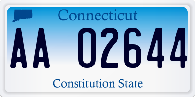 CT license plate AA02644