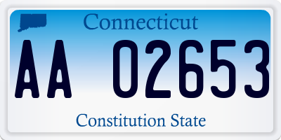 CT license plate AA02653