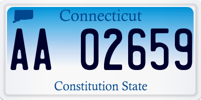 CT license plate AA02659