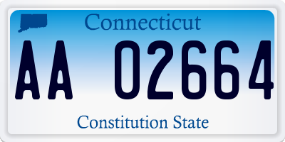 CT license plate AA02664