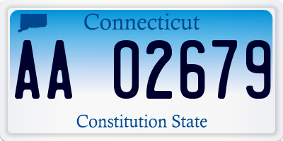 CT license plate AA02679