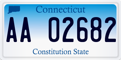 CT license plate AA02682