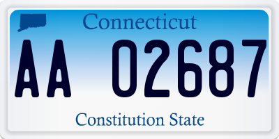 CT license plate AA02687